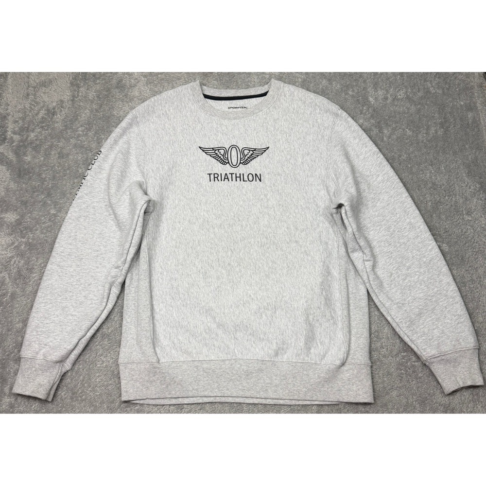 The Olympic Club Triathlon Crewneck Sweatshirt Mens L Gray Sport-Tek Heavyweight